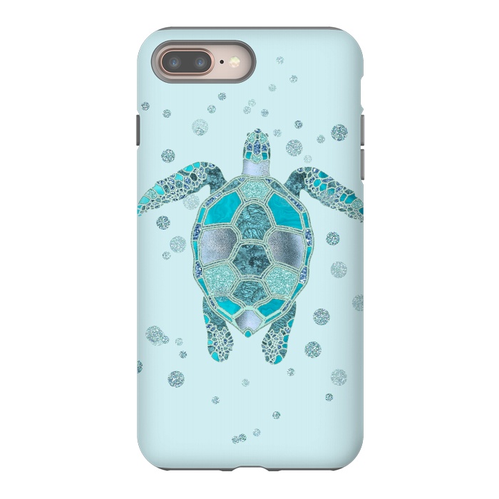 iPhone 7 plus StrongFit Underwater Glamour Turtle by Andrea Haase