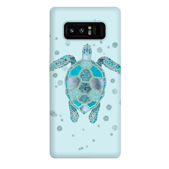 Galaxy Note 8 StrongFit Underwater Glamour Turtle by Andrea Haase