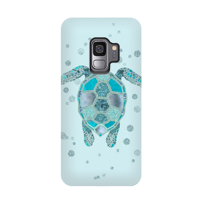 Galaxy S9 StrongFit Underwater Glamour Turtle by Andrea Haase