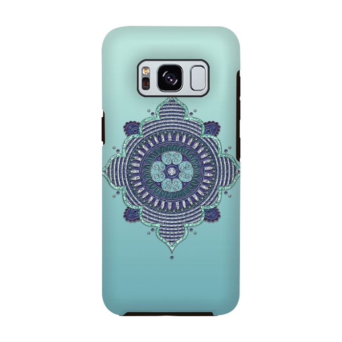 Galaxy S8 StrongFit Precious Turquoise Mandala Ornament by Andrea Haase