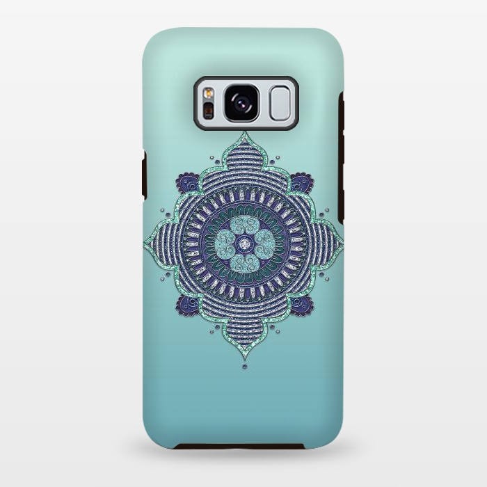 Galaxy S8 plus StrongFit Precious Turquoise Mandala Ornament by Andrea Haase