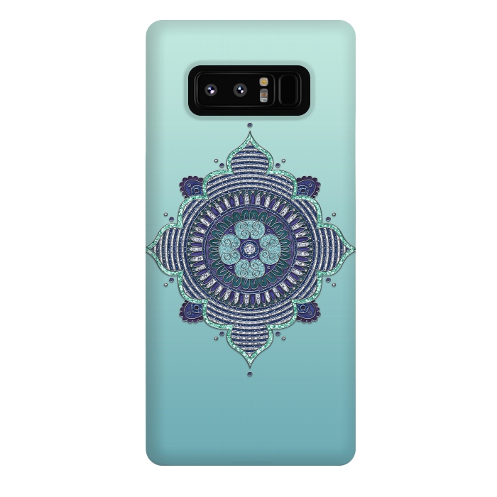 Galaxy Note 8 StrongFit Precious Turquoise Mandala Ornament by Andrea Haase