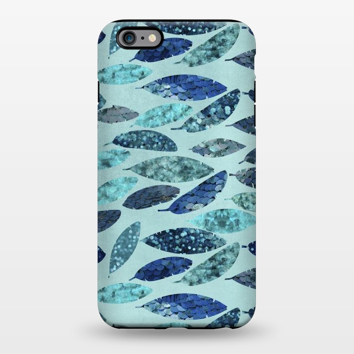 iPhone 6/6s plus StrongFit Sparkling Mermaid Feathers Blue And Teal by Andrea Haase