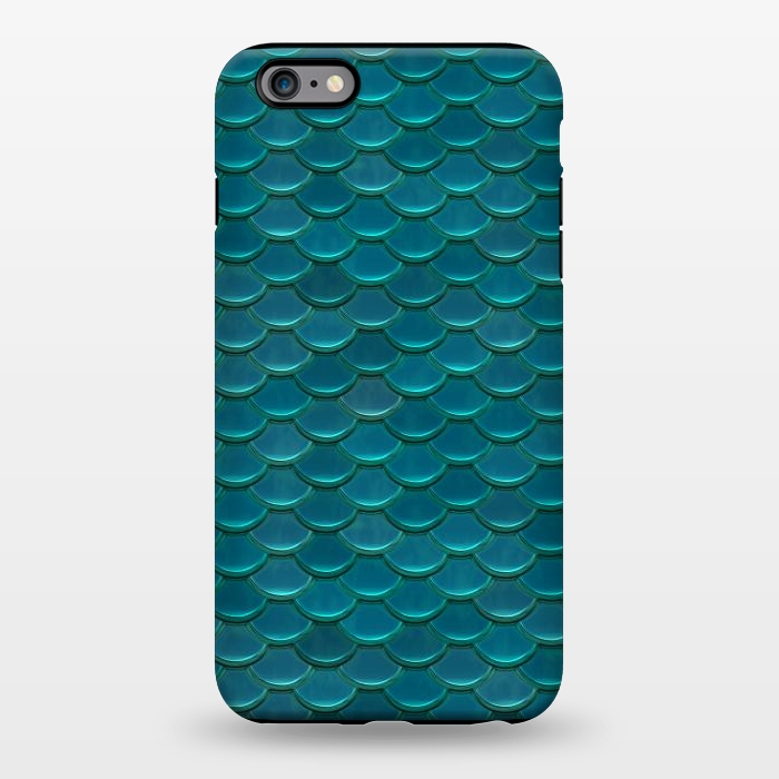 iPhone 6/6s plus StrongFit Shiny Green Mermaid Scales by Andrea Haase