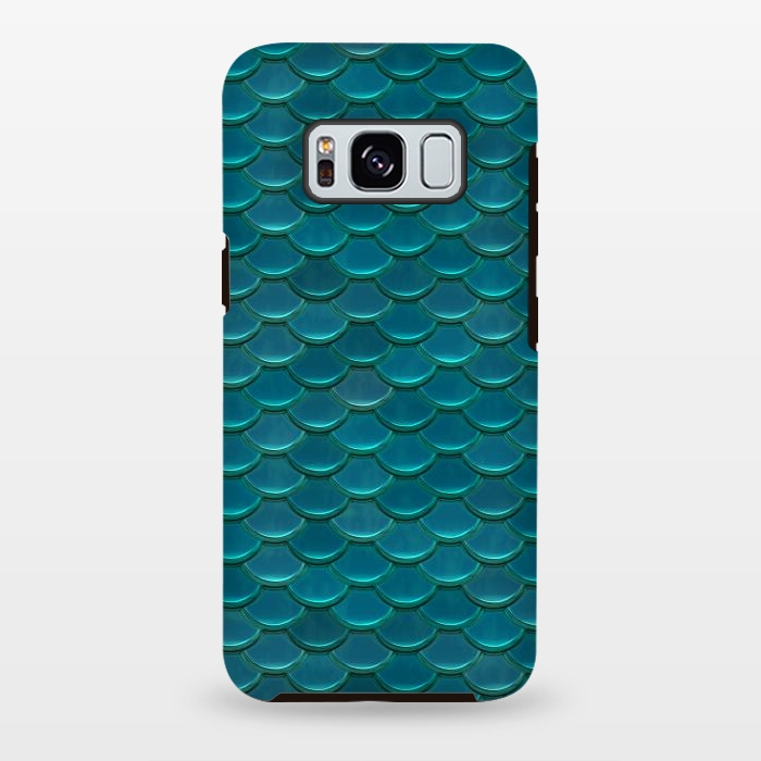 Galaxy S8 plus StrongFit Shiny Green Mermaid Scales by Andrea Haase