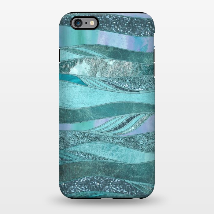 iPhone 6/6s plus StrongFit Glamorous Waves Of Turquoise and Teal 2 by Andrea Haase