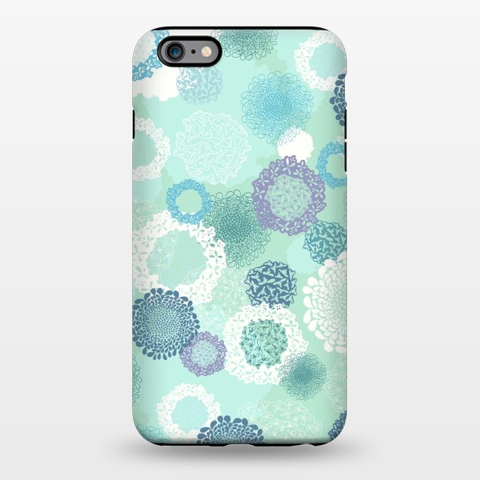 iPhone 6/6s plus StrongFit Doily Flowers on Teal by Paula Ohreen