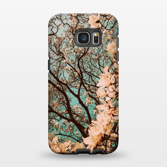 Galaxy S7 EDGE StrongFit Spring Time Cherry Blossoms by Gringoface Designs