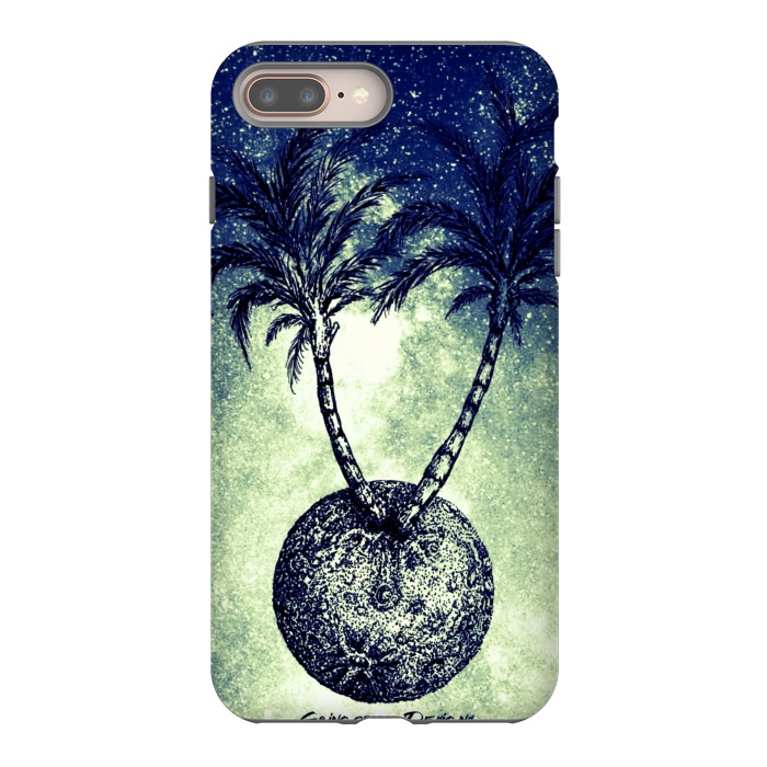iPhone 7 plus StrongFit Paradise is on the Moon by Gringoface Designs