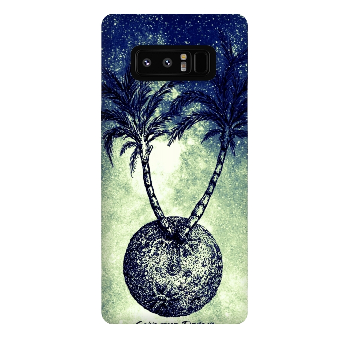 Galaxy Note 8 StrongFit Paradise is on the Moon by Gringoface Designs