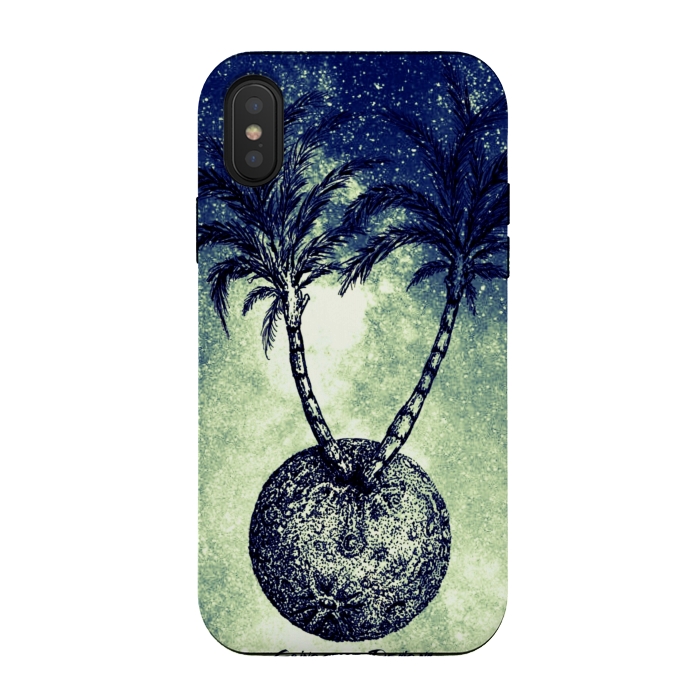 iPhone Xs / X StrongFit Paradise is on the Moon by Gringoface Designs