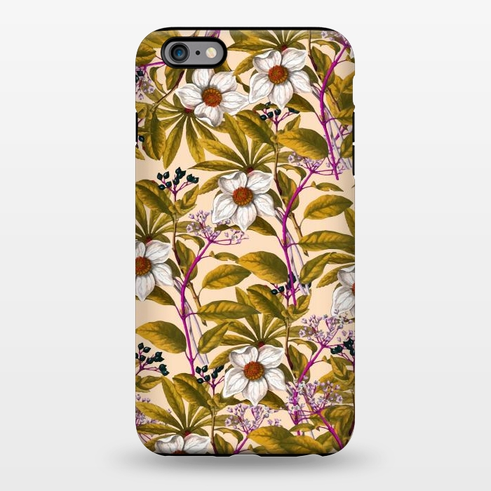 iPhone 6/6s plus StrongFit White Sepia Flora by Creativeaxle