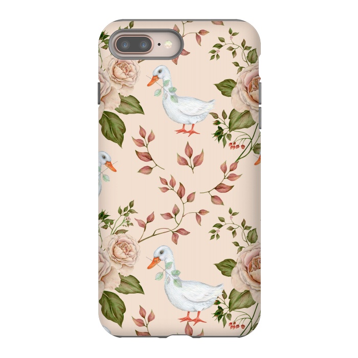 iPhone 7 plus StrongFit Goose in Rose Garden by Creativeaxle