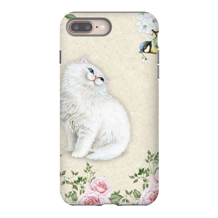 iPhone 7 plus StrongFit Kitty Welcomes Bird by Creativeaxle