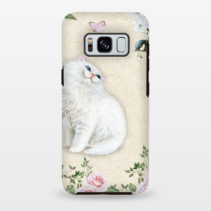 Galaxy S8 plus StrongFit Kitty Welcomes Bird by Creativeaxle