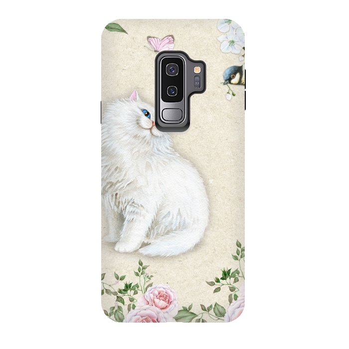 Galaxy S9 plus StrongFit Kitty Welcomes Bird by Creativeaxle