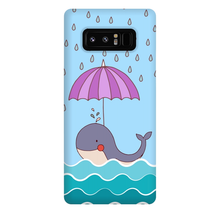 Galaxy Note 8 StrongFit Swimming Whale by Creativeaxle