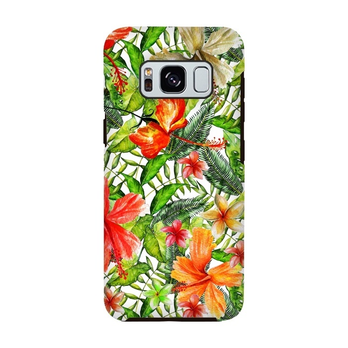 Galaxy S8 StrongFit Hibiscus Pattern by  Utart
