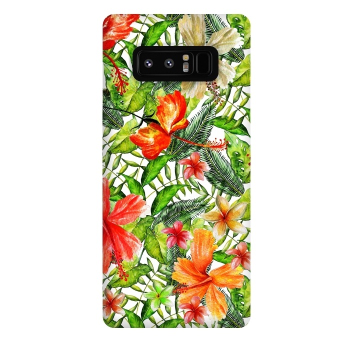 Galaxy Note 8 StrongFit Hibiscus Pattern by  Utart