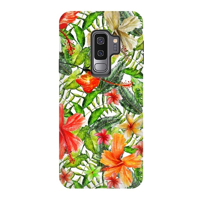 Galaxy S9 plus StrongFit Hibiscus Pattern by  Utart