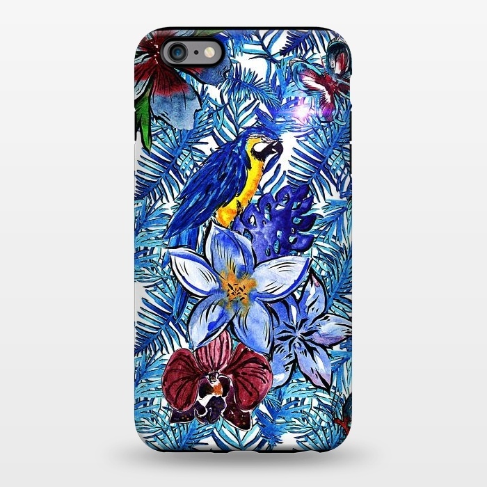 iPhone 6/6s plus StrongFit Blue Jungle Bird Pattern by  Utart