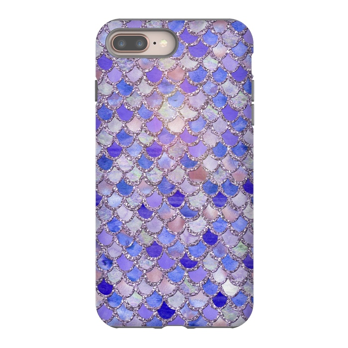 iPhone 7 plus StrongFit Purple hand drawn mermaid scales by  Utart