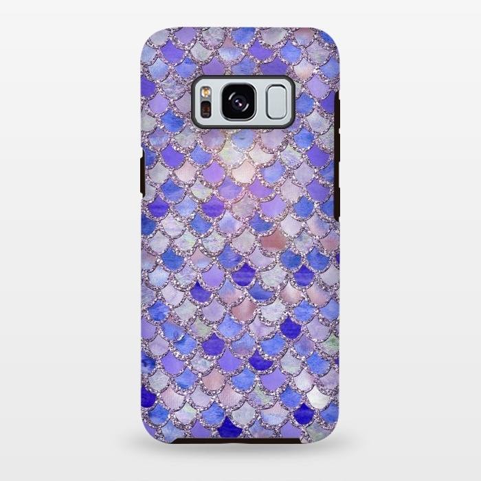 Galaxy S8 plus StrongFit Purple hand drawn mermaid scales by  Utart