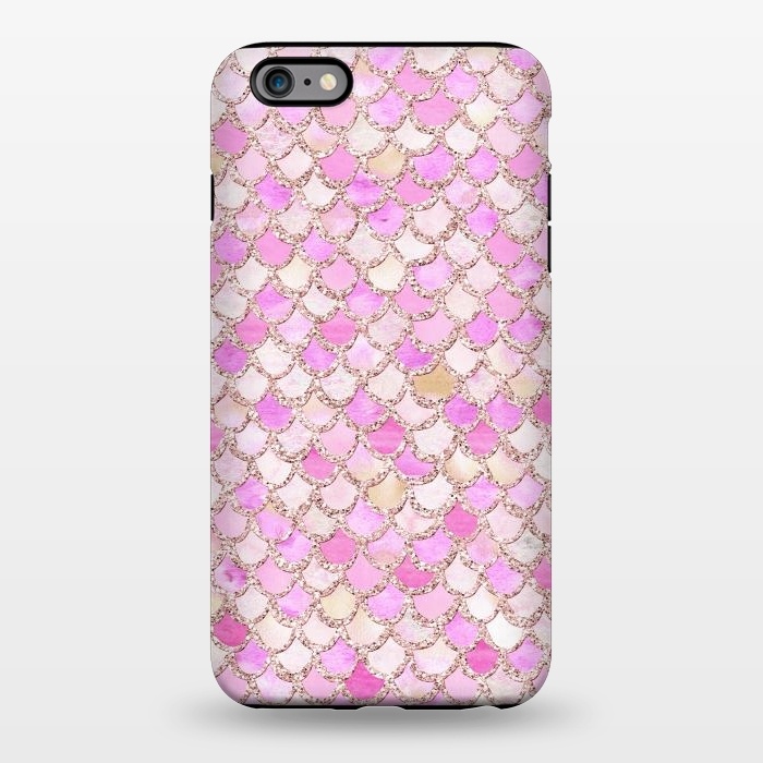 iPhone 6/6s plus StrongFit Light Pink hand drawn mermaid scales by  Utart