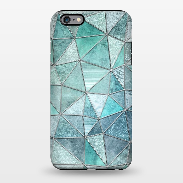 iPhone 6/6s plus StrongFit Stained Glass Glamour Teal And Turquoise by Andrea Haase