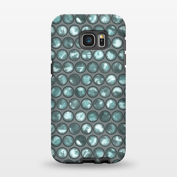 Galaxy S7 EDGE StrongFit Green Glass Bead Pattern by Andrea Haase