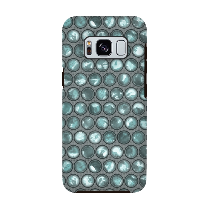 Galaxy S8 StrongFit Green Glass Bead Pattern by Andrea Haase