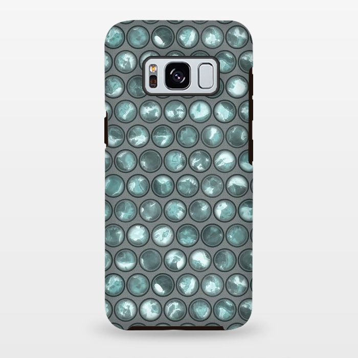 Galaxy S8 plus StrongFit Green Glass Bead Pattern by Andrea Haase