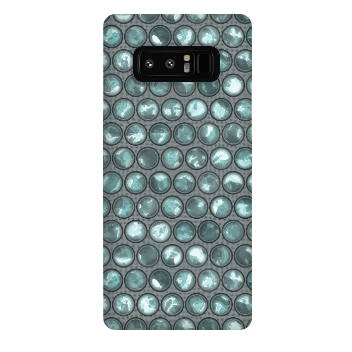 Galaxy Note 8 StrongFit Green Glass Bead Pattern by Andrea Haase
