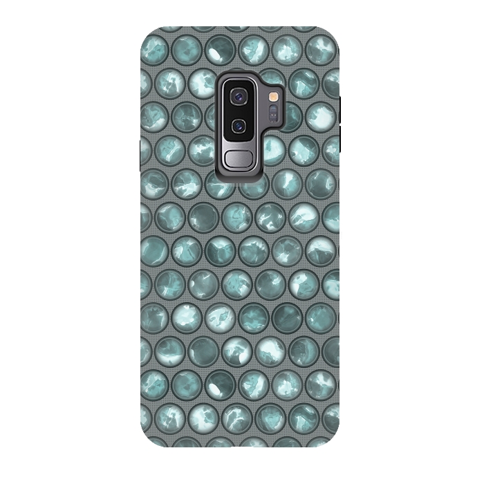 Galaxy S9 plus StrongFit Green Glass Bead Pattern by Andrea Haase