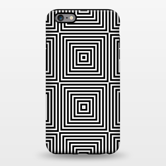 iPhone 6/6s plus StrongFit Optical Illusion Black And White Squares by Andrea Haase