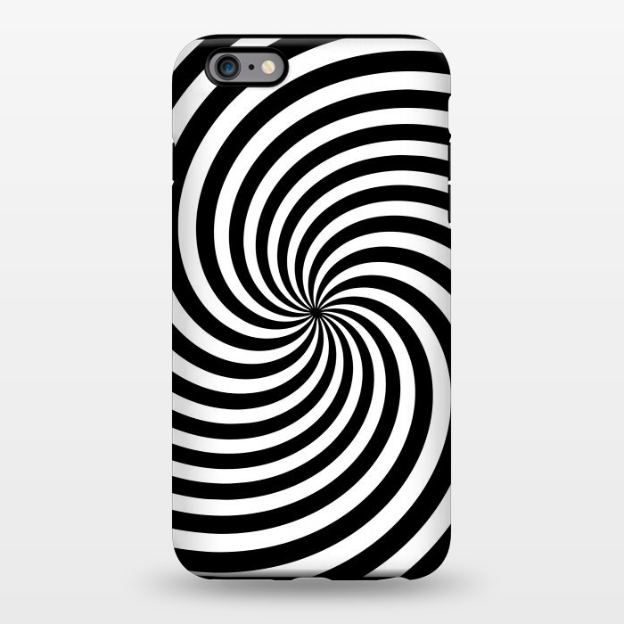 iPhone 6/6s plus StrongFit Concentric Spiral Op Art Black And White 2 by Andrea Haase