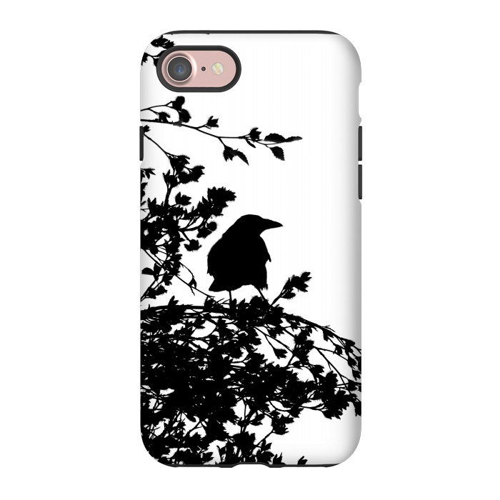 iPhone 7 StrongFit Black And White Bird by Andrea Haase