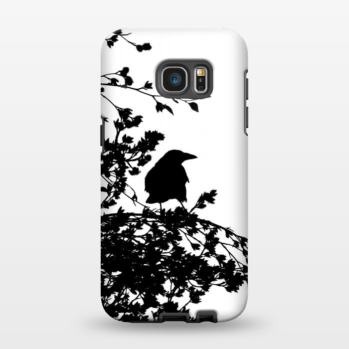 Galaxy S7 EDGE StrongFit Black And White Bird by Andrea Haase