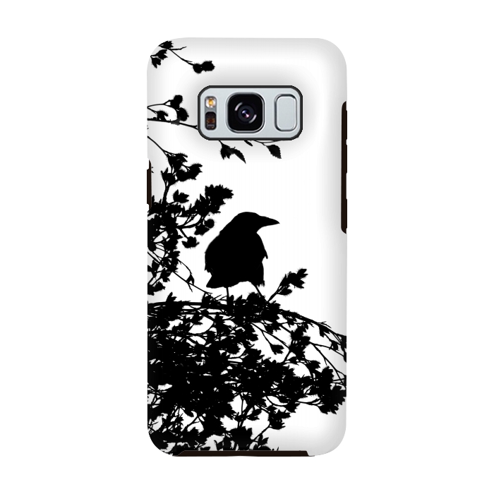Galaxy S8 StrongFit Black And White Bird by Andrea Haase