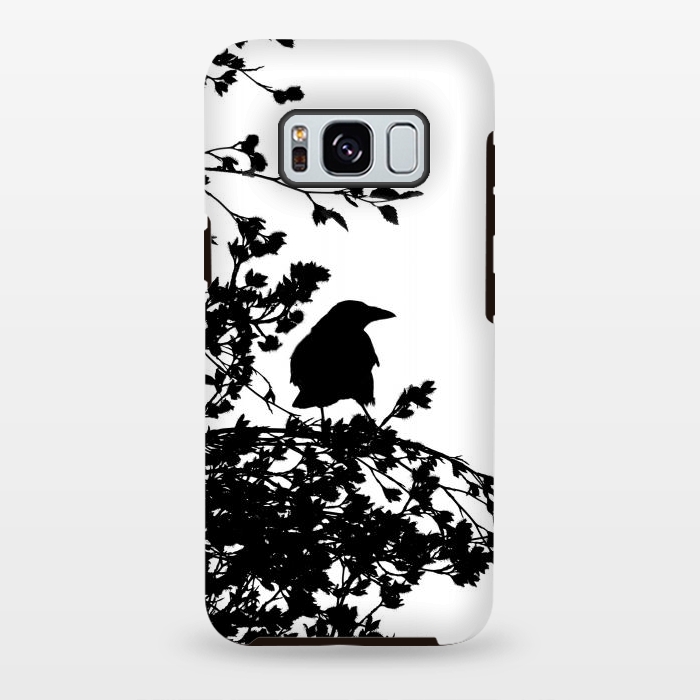 Galaxy S8 plus StrongFit Black And White Bird by Andrea Haase