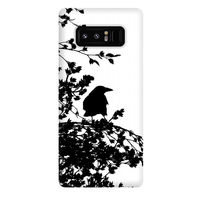Galaxy Note 8 StrongFit Black And White Bird by Andrea Haase