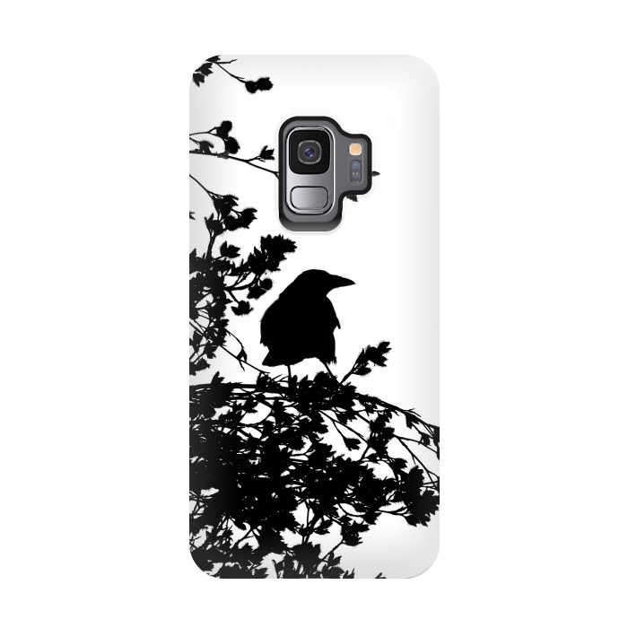Galaxy S9 StrongFit Black And White Bird by Andrea Haase