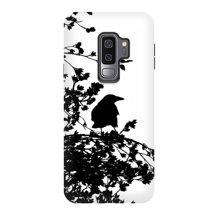 Galaxy S9 plus StrongFit Black And White Bird by Andrea Haase