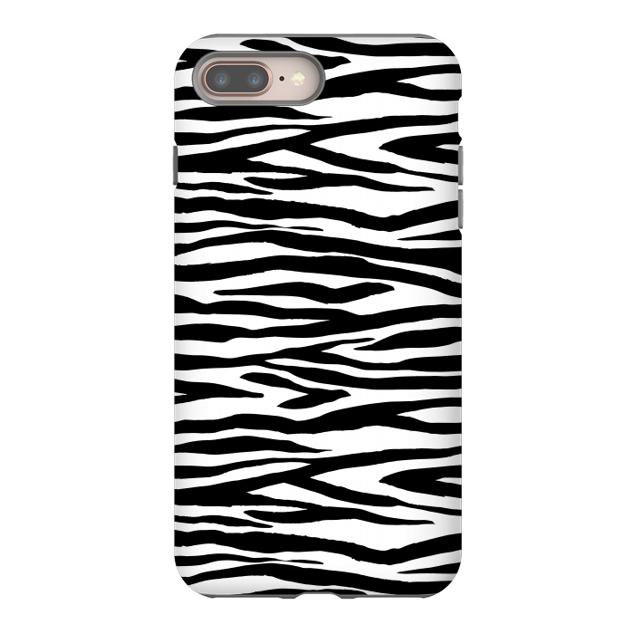 iPhone 7 plus StrongFit Zebra Stripes Black And White 2 by Andrea Haase