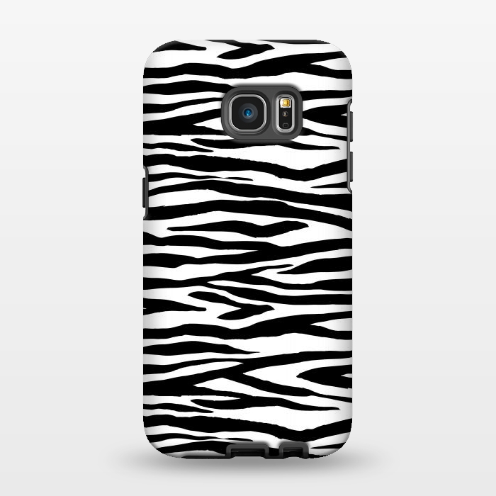 Galaxy S7 EDGE StrongFit Zebra Stripes Black And White 2 by Andrea Haase