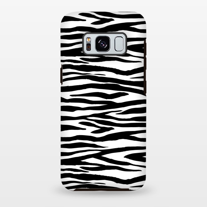 Galaxy S8 plus StrongFit Zebra Stripes Black And White 2 by Andrea Haase