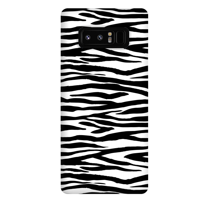 Galaxy Note 8 StrongFit Zebra Stripes Black And White 2 by Andrea Haase