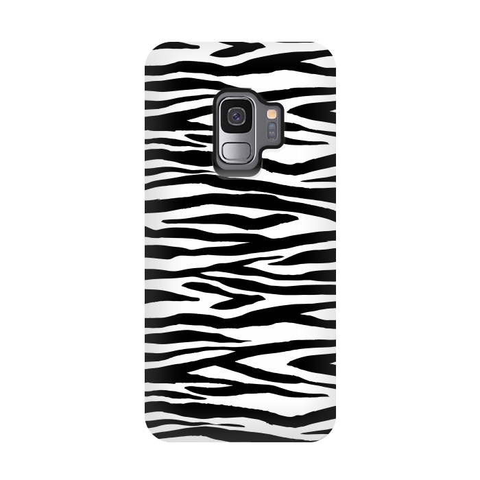 Galaxy S9 StrongFit Zebra Stripes Black And White 2 by Andrea Haase