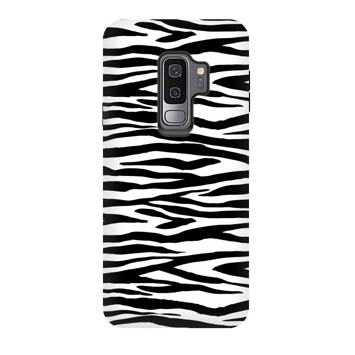 Galaxy S9 plus StrongFit Zebra Stripes Black And White 2 by Andrea Haase