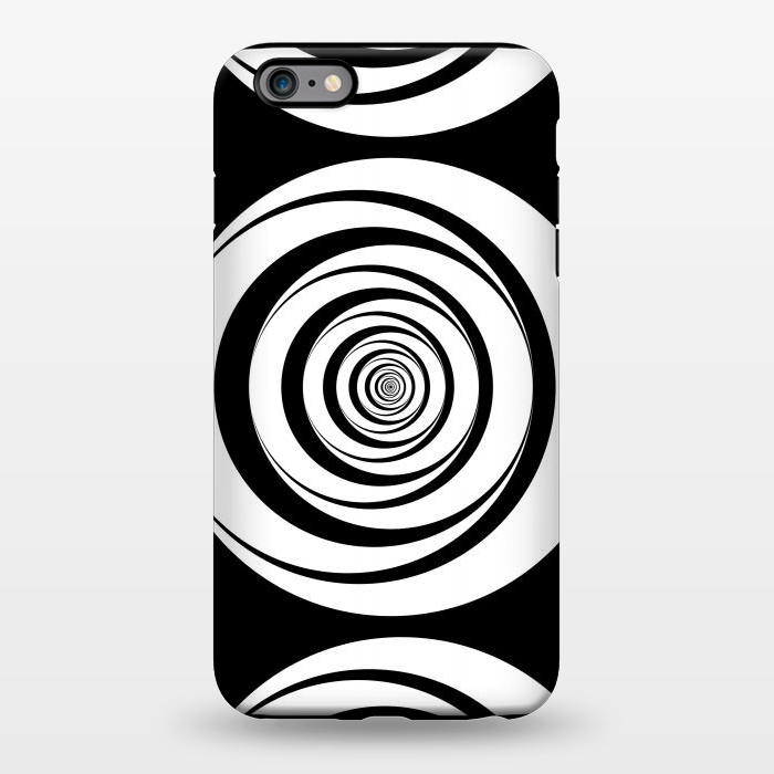 iPhone 6/6s plus StrongFit Concentric Circles Pop-Art Black White 2 by Andrea Haase